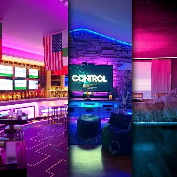 2 Rolls of 50ft Led Strip Smart 5050 RGB Color Change Music Light for Bedroom - Picture 6 of 11